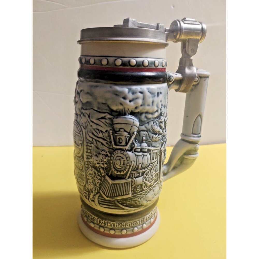 Vintage Avon Ceramarte Train Locomotive Beer Stein Brazil 1982